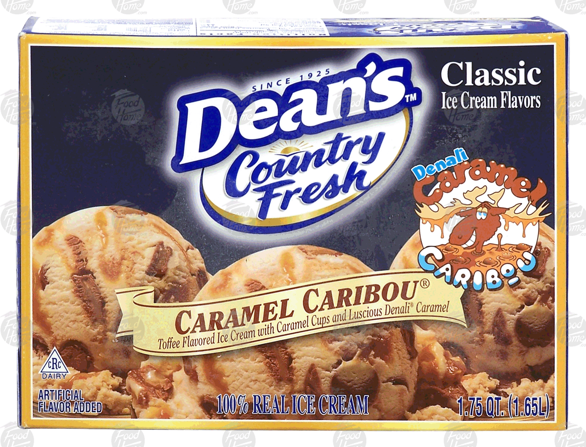 Dean's Country Fresh Caramel Caribou; toffee flavored ice cream with caramel cups and caramel Full-Size Picture